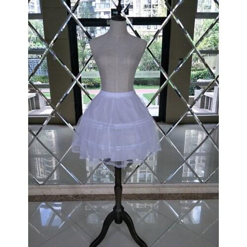 White Black Children Petticoat Ball Gown One Layer Kids Crinoline Lace Edge Formal Girl Underskirt Elastic Waist Drawstring