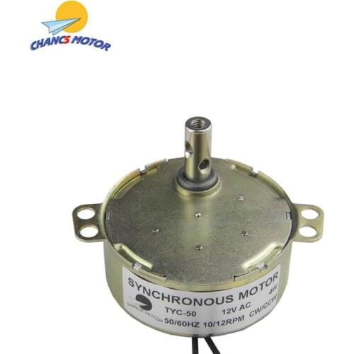 CHANCS TYC-50 Synchronous Motor 12V AC 10-12RPM CW/CCW Torque 4kg.cm 4W Small Electric Motor