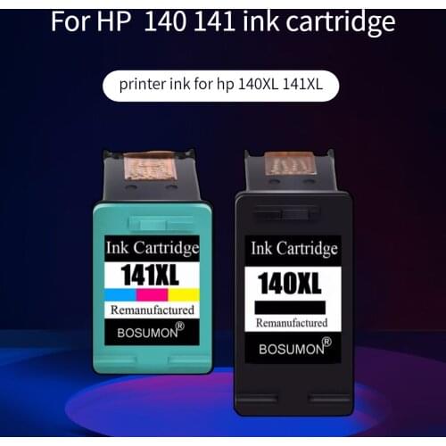 Bosumon 2Pcs Ink Cartridge Compatible For HP 140 141 in C4583 C4283 C4483 C5283 D5363 Deskjet D4263 D4363 C4480 Printer