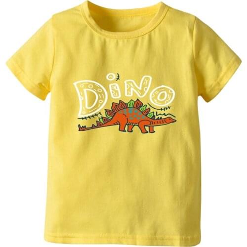 Children Clothing Kids Clothes Baby Boy Clothes Short Sleeve Summer Top Cartoon Dinosaur Printed T Shirt Fashion Cool Streetwear