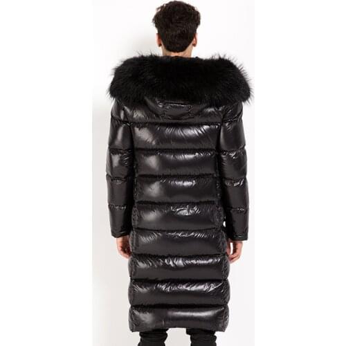 Warm Thick Winter Long Jacket Men Clothes Streetwear Camouflage 20% Duck Down Coat Fur Hooded Overcoat Hiver L0442
