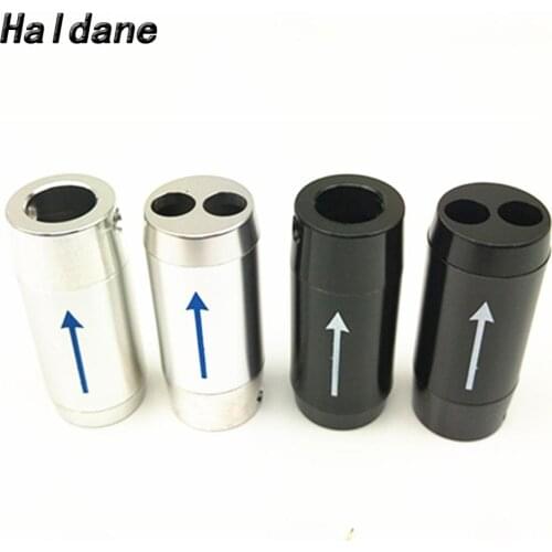 Haldane 4pcs/lot HiFi Aluminium 1 to 2 Y Splitter Speaker Audio Power Cable Wire Adapter Plug 1X11mm to 2X7mm Wire Pant