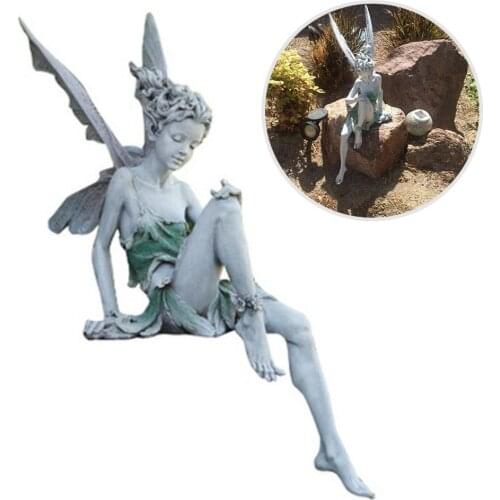 Cute Girl Statue Resin Fairy Tale Portrait Doll Home Decoration Crafts Statue ChildrenS Room Fairy Tale Sculpture Art Decor #20