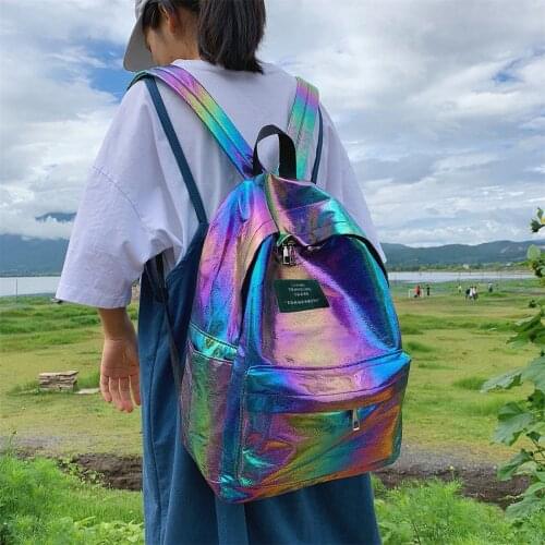 Fashion Harajuku Style Student Waterproof Colorful Travel School Bag