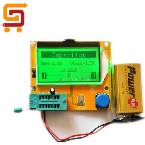LCD Multimeter LCR-T4 ESR Tester (with battery) Capacitance Inductance Meter Transistor for DIY Electronic Kit