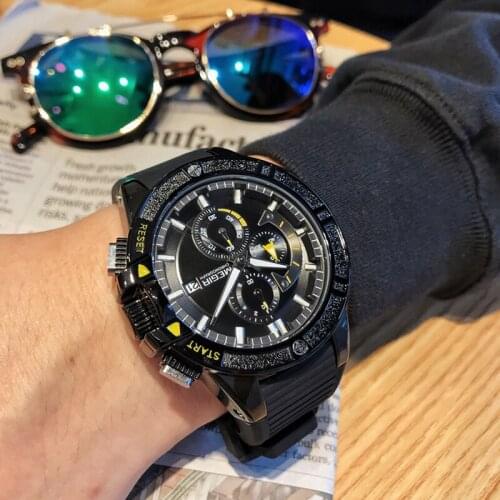Luxury Brand MEGIR Watch Men Silicone Strap Chronograph Quartz Men Sports Watches Clock Militar Reloj Hombre Relogio Masculino