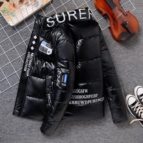 2021 New Men Stand Collar Jacket Winter Coats Thicken Warm Glossy Jackets Male Parkas Outwear Snowproof Coat Fashion Man Parka