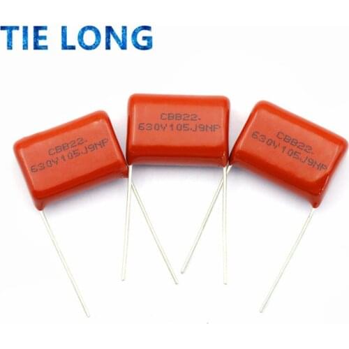 10PCS 630V105J 630V 1UF Pitch 20mm 105 1000NF CBB Polypropylene film capacitor