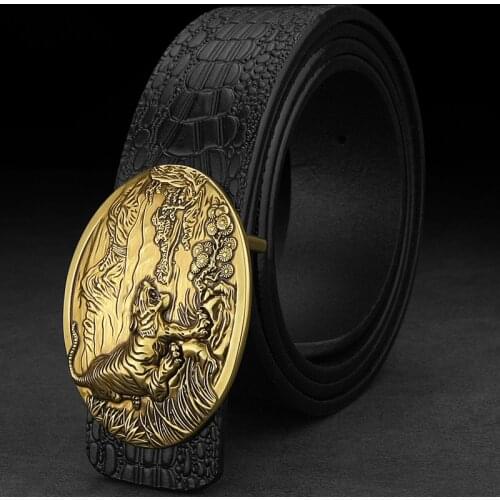 High Quality Tiger Belt Mens Casual Luxury Belt Belt Mens Leather Designer Belt Oxford Cloth Cintos Masculinos