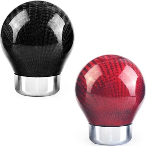 Gear Shift Knob Carbon Fiber Style Universal Shifter Stick Racing Tuning Shiftknob Sport Gearknobs Car Gearshift