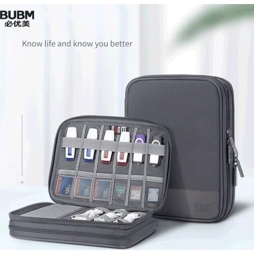 BUBM Digital Charger Storage Bag USB Data Cable Organizer Earphone Wire Bag Travel Electronic Accessories Storage Bag