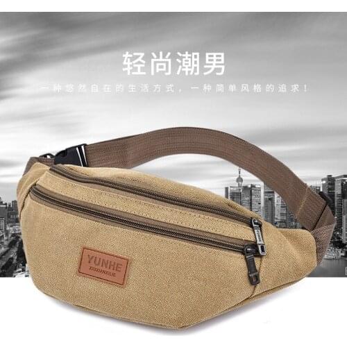 Yesetn Bag 062019 Cross border canvas purse outdoor sports multi function chest bag