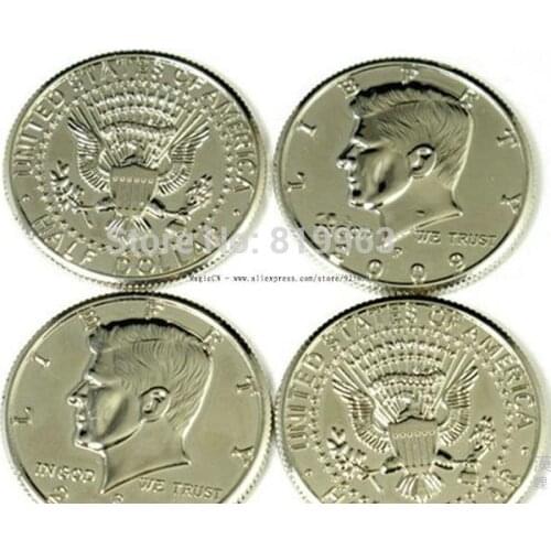 High Quality 5pcs/Lot Half Dollar Coin Silver 2009 - Magic Trick,Accessories,Stage Magic Props,Close Up,Magia Toys