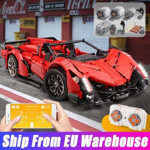 MOULD KING 13079 High-Tech Racing Car MOC APP RC Roadster Car Model Building Blocks Bricks Kids Educational Toys Christmas Gifts
