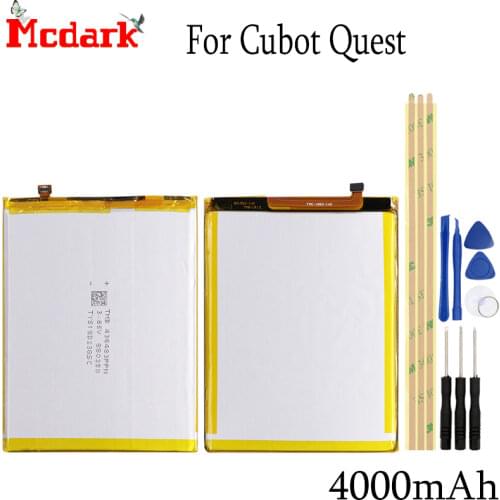 4000mAh For Cubot Quest Battery Replacement High Quality Back Up Bateria For Cubot Quest Smart Phone+tools