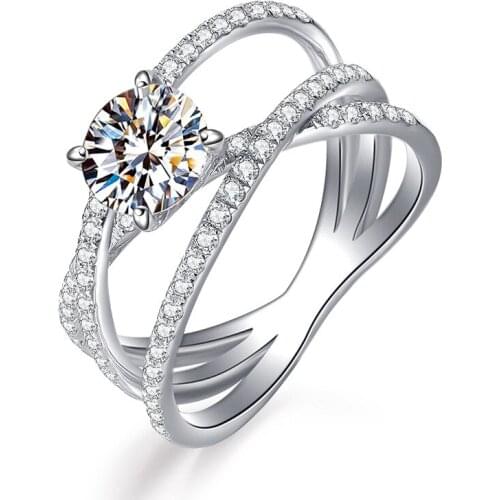 Original Design 925 Sterling Silver Ring for Women Hollow Luxury Engagement Wedding Diamond Jewelry Exquisite Party Gift Elegant