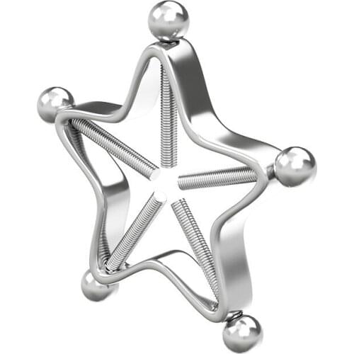 1Pcs The Latest Fashion In Europe and America Star Stainless Steel Needle Breast Milk Ring Ring Adorn Article