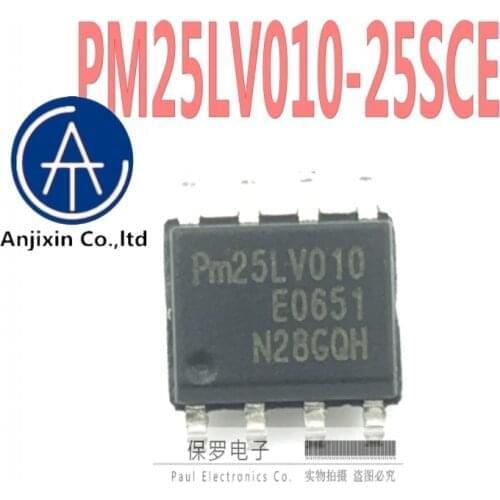 10pcs 100% orginal and new LCD chip PM25LV010-25SCE PM25LV010 SOP-8 in stock