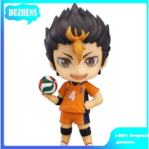 100% Original genuine Haikyuu!! Yu Nishinoya 592 Q version figma Action Figure Anime Figure Model Figure Collection Doll Gift