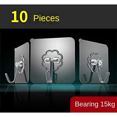 20Pcs/set Strong Transparent Suction Cup Sucker Wall Hooks Hanger for Kitchen Bathroom 6*6cm Wall Hooks Multifunction B0512