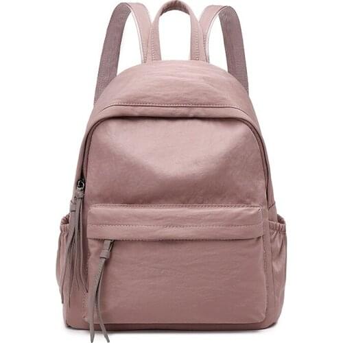 2020 Womens Genuine Leather Backpack School Bag For Teenage Girls Classic Travel Multi-function Shoulder Bag bolsa girl C1400