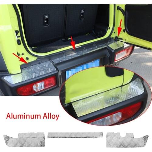 3*Silver Alloy Rear Bumper Protector Guard Panel Cover For Suzuki Jimny 2019-2020 Car parts