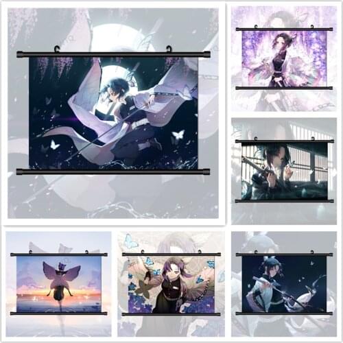 WTQ Anime Posters Demon Slayer Kimetsu No Yaiba Kochou Shinobu Anime Manga Wall Decor Wall Art Picture Room Decor Home Decor