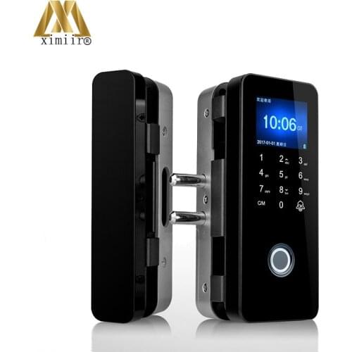 Free Shipping Smart Fingerprint Door Lock XM-308 Biometric Glass Door Lock Support Fingerprint, Card, Password
