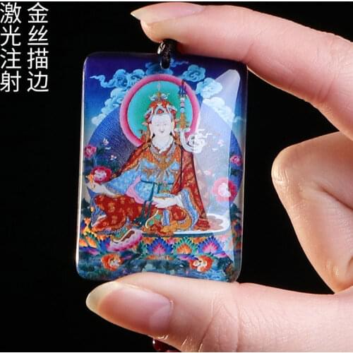 Buddhist Supplies Huang Caishen Wenshu Bodhisattva Pendant Acrylic Buddha Brand Necklace Female