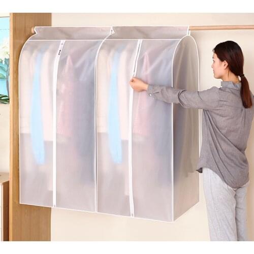 Clothes Dust Cover Dustproof Garment Cloth Storage Waterproof Suit Coat Protector Storage Bag Hanging Organizer Wardrobe WF