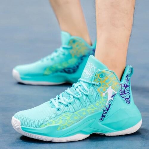 Kid Sneaker Boy Jordan Basketball Shoes High Top Mesh Breathable Basketball Sneakers Teenagers Wear-resistant Outdoor Sport Shoe