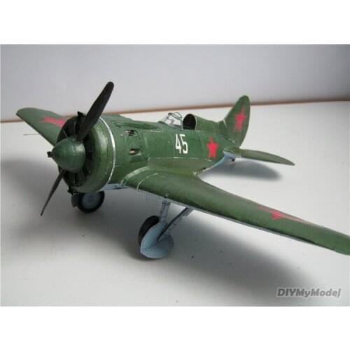DIYMyModeI Soviet I-16 fighter DIY Handcraft Paper Model KIT Handmade Toy Puzzles Gift Movie props