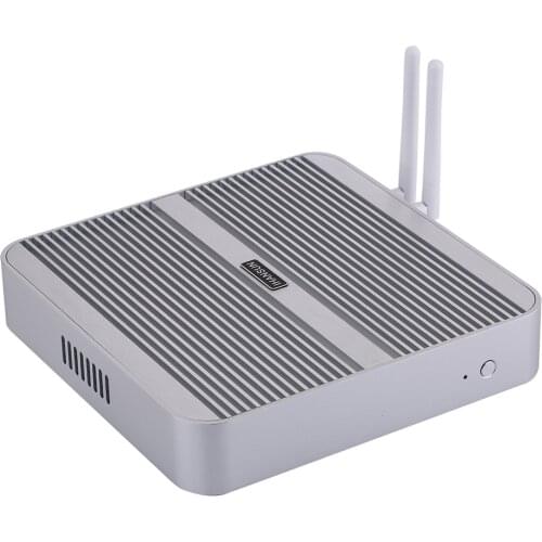 Fanless Mini PC,Intel Core I5 5200U,Windows 10/Ubuntu,Silver,[HUNSN BM01L],(WiFi/1HD/1VGA/4USB3.0/2USB2.0/1LAN)