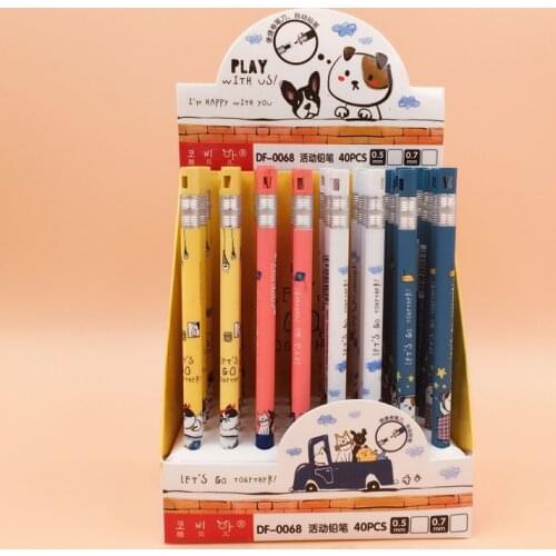 2X Puppy Dog Cut-Free 2.0mm Press Mechanical Automatic Pencil Drawing Pencil School Supply Stationery Y42