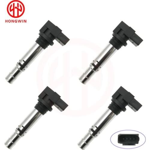 4Pcs Ignition Coil For Golf JJetta Bora BBeetle PPolo Cc Eos Passat Sharan Tiguan A1 A3 Octavia 1.6 1.4T 036905715 036905715D