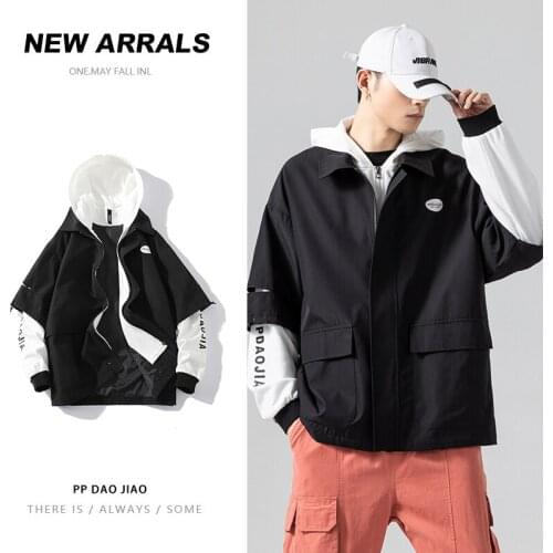 Harajuku Streetwear Jackets Color Bloack Hooded Jacket Hoodies Full Zipper Tie Dye Hooded Sweatshirts Hip Hop Tops