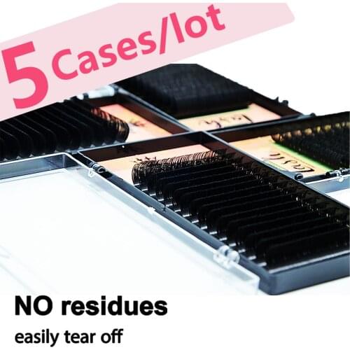 MASSCAKU 5 cases/set high-quality mink eyelash extension Cilia fake eyelash extension false eyelashes,individual eyelashes