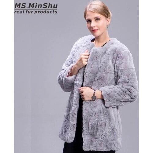 MS.MinShu Gray Fur Coats China