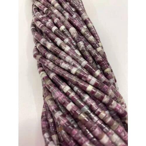 Natural plum-Tourmaline cut partition piece Hercyine piece 2x3mm 2x4mm DIY boutique jewelry crystal length 38cm