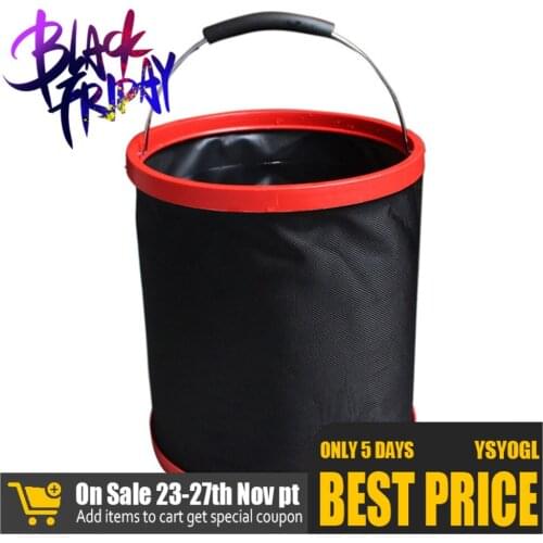 Portable Folding Bucket Car Cleaning Bucket Outdoor Camping Fishing Water Bucket Car Storage Container Washing Tools