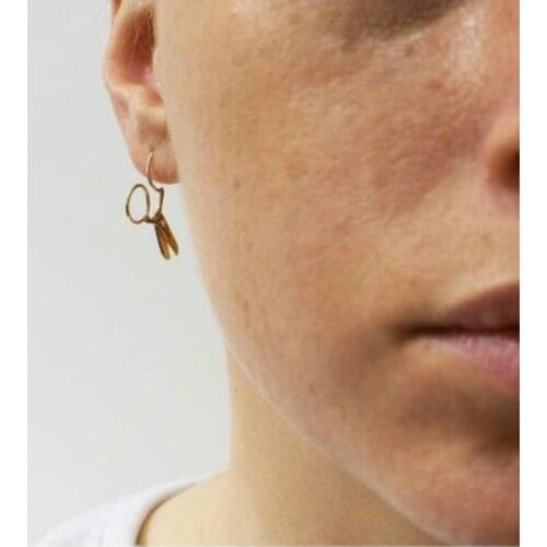 RONGBIN New Fashion Jewelry Vintage Alloy Gold/Silver color Scissors Stud Earrings Best Gift For Girl Ear Piercing For Women