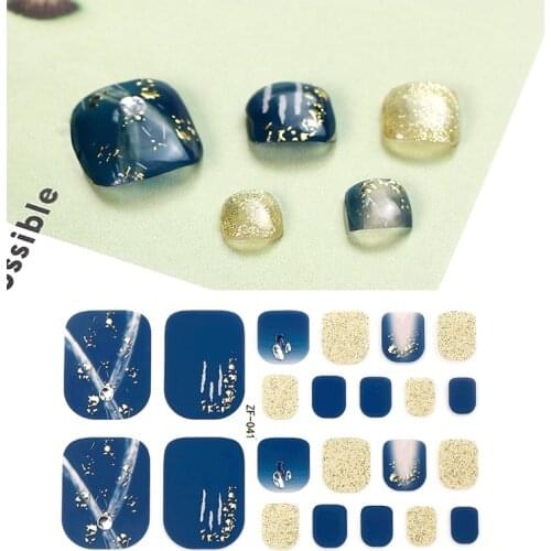 Toenail Stickers Nail Art Decoration Waterproof Pedicure Decals DIY Toe Nail Strips Japan and South Korea Style Manicure Sticker