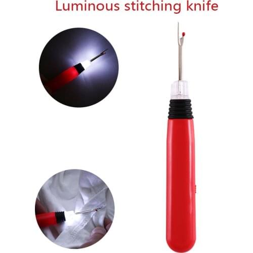 Lighted Stitches Removed Batteries Include Wire Picker Practical Stitch Ripper With Led Seam Ripper Sewing Tools Thread Cutter