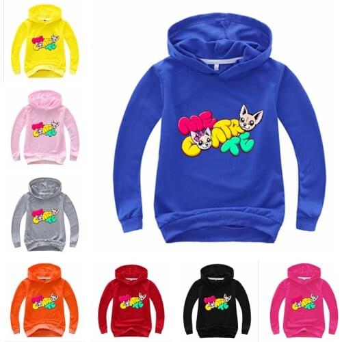 Spring School Boys Long Sleeve Tops Cartoon Cotton Me Contro Te Hooded Teenage Girls T Shirt Baby Kids Clothes Children Wearing