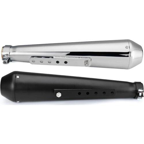 Motorcycle Cafe Racer Exhaust Pipe with Sliding Bracket Matte Black Silver Universal For Honda Halley CRF230F 2003-2016 CRF150F