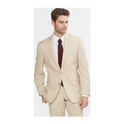 High Quality Two Buttons Beige Groom Tuxedos Notch Lapel Groomsmen Mens Suits Blazers (Jacket+Pants+Tie) W:678