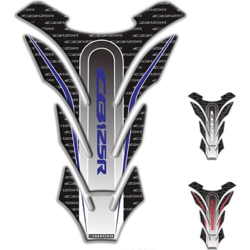 High Quality Motorcycle 3D Reflective Fuel Tank Fishbone Stickers Tank Fuel Protection Pad For Honda CB125R cb125r With LOGO