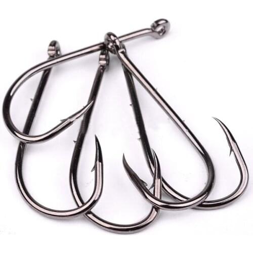 YOUGLE 100 pcs/lot Carbon Steel Fishing Hook Fishhook Long Shank Jig Hook