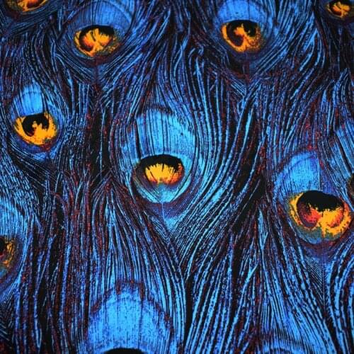 South Korea wind cross peacock float to paint stretch satin cotton fabric for dress bag pillow DIY patchwork tissu tissus telas