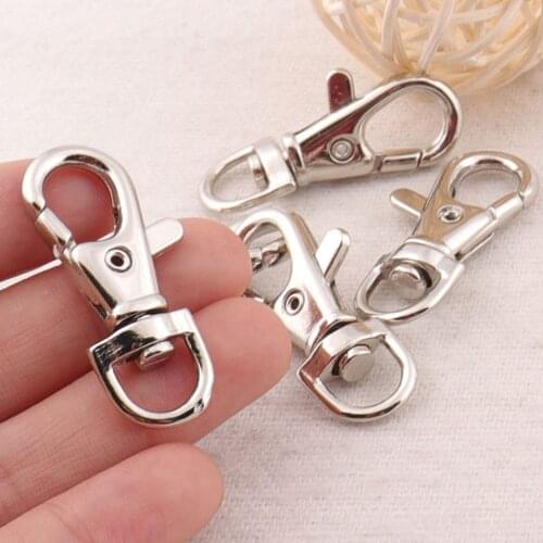 10pcs Silver Lobster Swivel Clasps,Bag Purse Strap Handbag Hook Swivel Snap Purse Hook-9mm*39mm